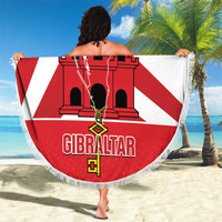 Custom Gibraltar Football Beach Blanket Castle And Key Sporty Style