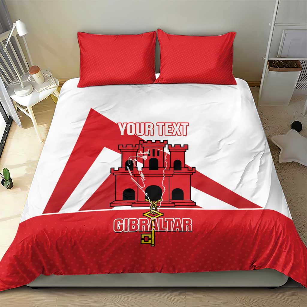 Custom Gibraltar Football Bedding Set Castle And Key Sporty Style