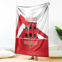 Custom Gibraltar Football Blanket Castle And Key Sporty Style