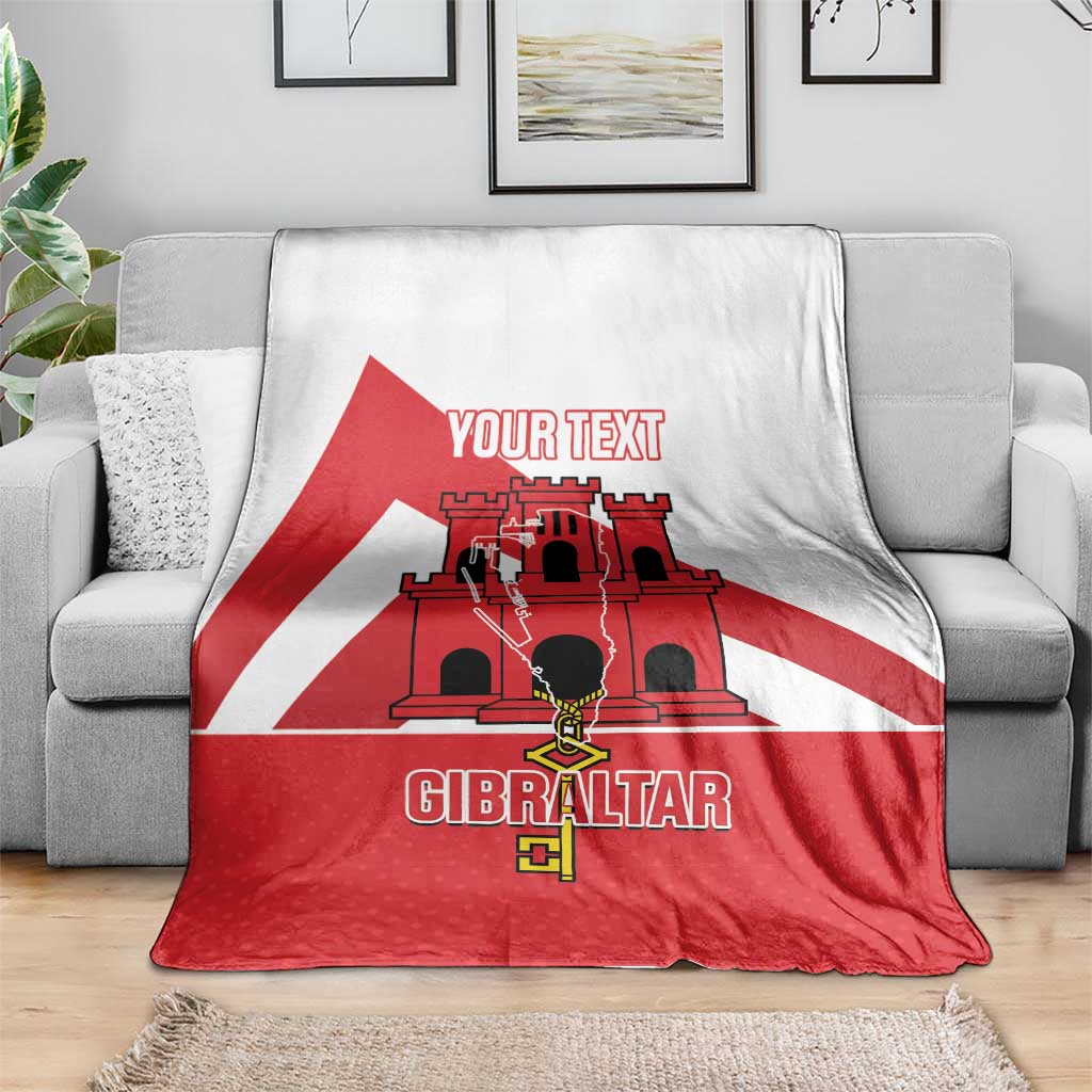 Custom Gibraltar Football Blanket Castle And Key Sporty Style