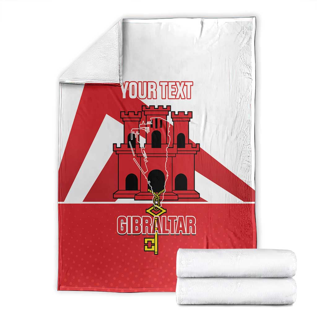 Custom Gibraltar Football Blanket Castle And Key Sporty Style