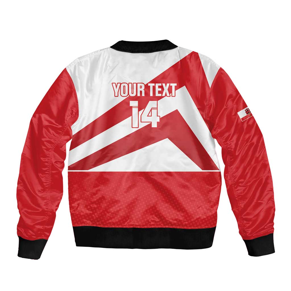 Custom Gibraltar Football Bomber Jacket Castle And Key Sporty Style