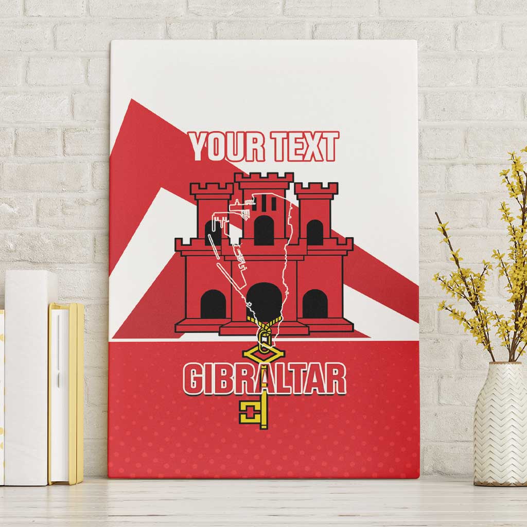 Custom Gibraltar Football Canvas Wall Art Castle And Key Sporty Style