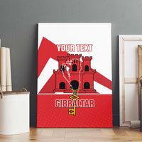 Custom Gibraltar Football Canvas Wall Art Castle And Key Sporty Style