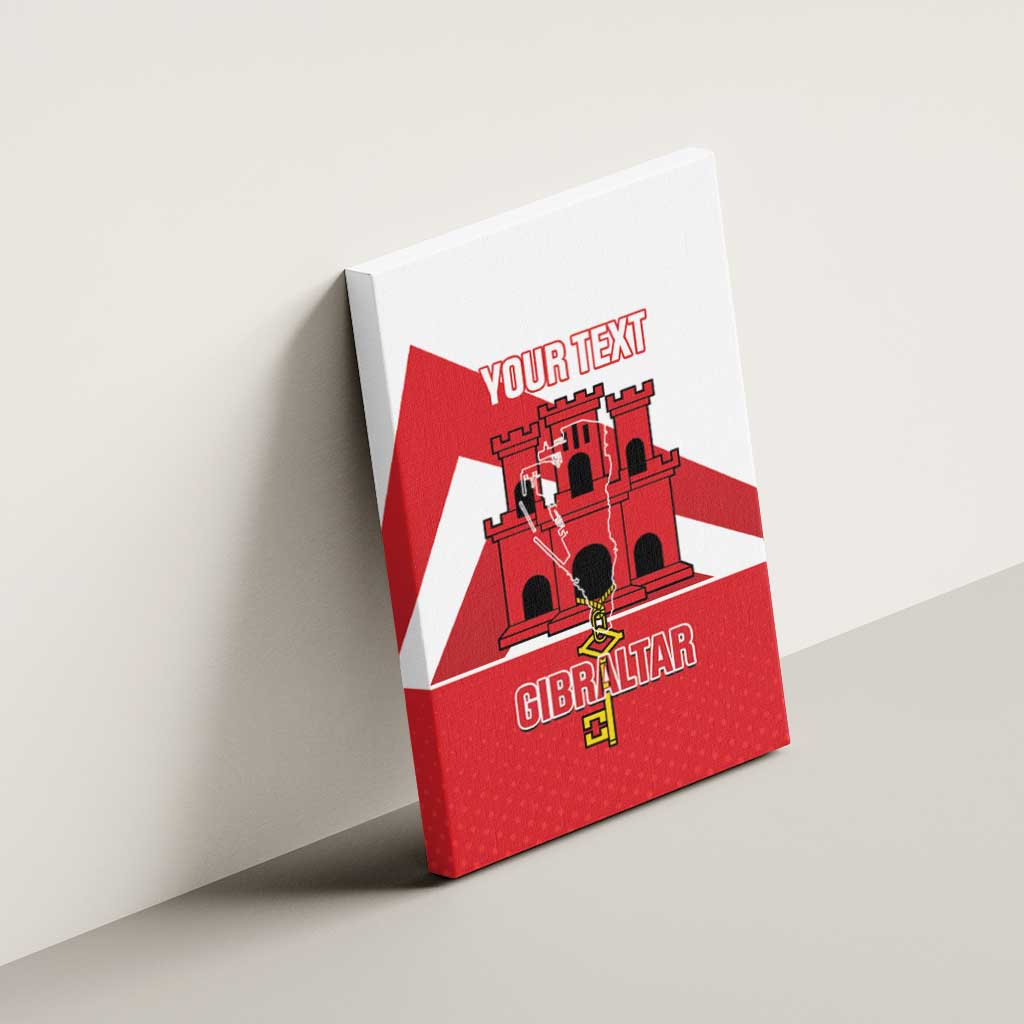 Custom Gibraltar Football Canvas Wall Art Castle And Key Sporty Style