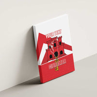 Custom Gibraltar Football Canvas Wall Art Castle And Key Sporty Style