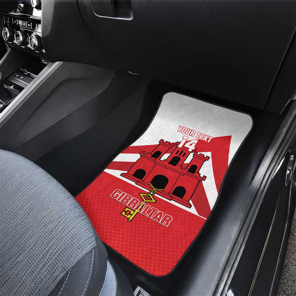 Custom Gibraltar Football Car Mats Castle And Key Sporty Style
