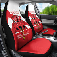 Custom Gibraltar Football Car Seat Cover Castle And Key Sporty Style