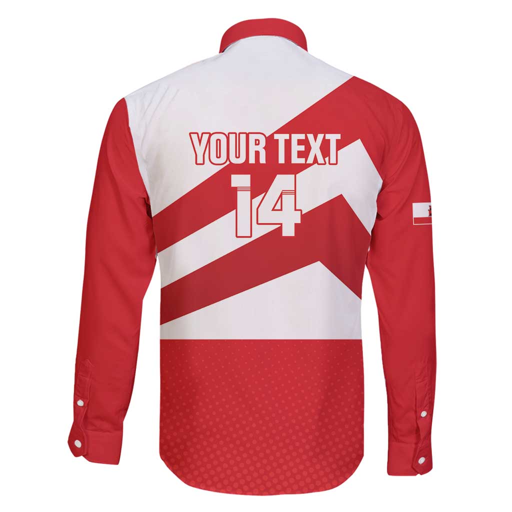 Custom Gibraltar Football Family Matching Long Sleeve Bodycon Dress and Hawaiian Shirt Castle And Key Sporty Style