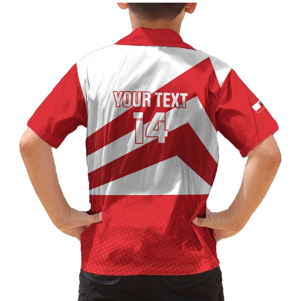 Custom Gibraltar Football Family Matching Mermaid Dress and Hawaiian Shirt Castle And Key Sporty Style