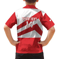 Custom Gibraltar Football Family Matching Puletasi and Hawaiian Shirt Castle And Key Sporty Style