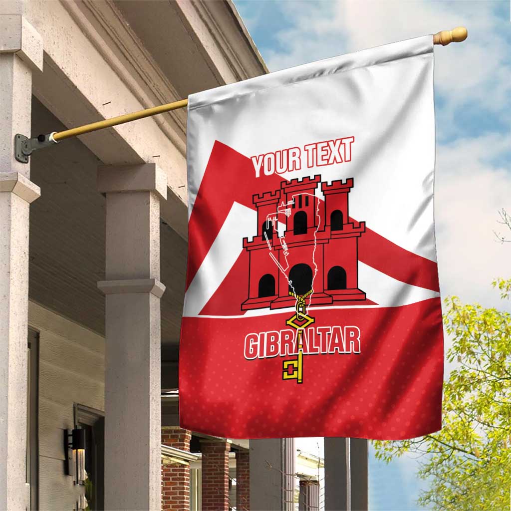 Custom Gibraltar Football Garden Flag Castle And Key Sporty Style