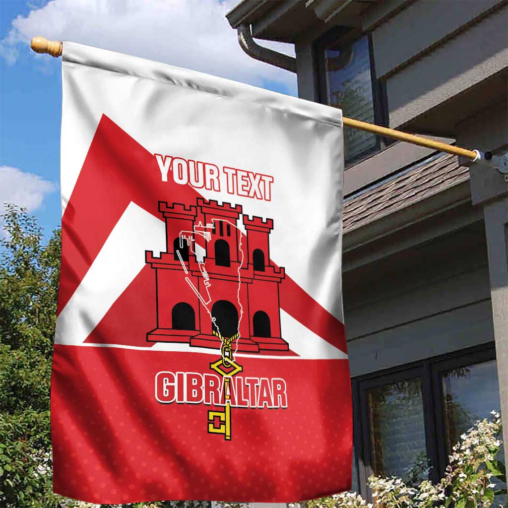 Custom Gibraltar Football Garden Flag Castle And Key Sporty Style
