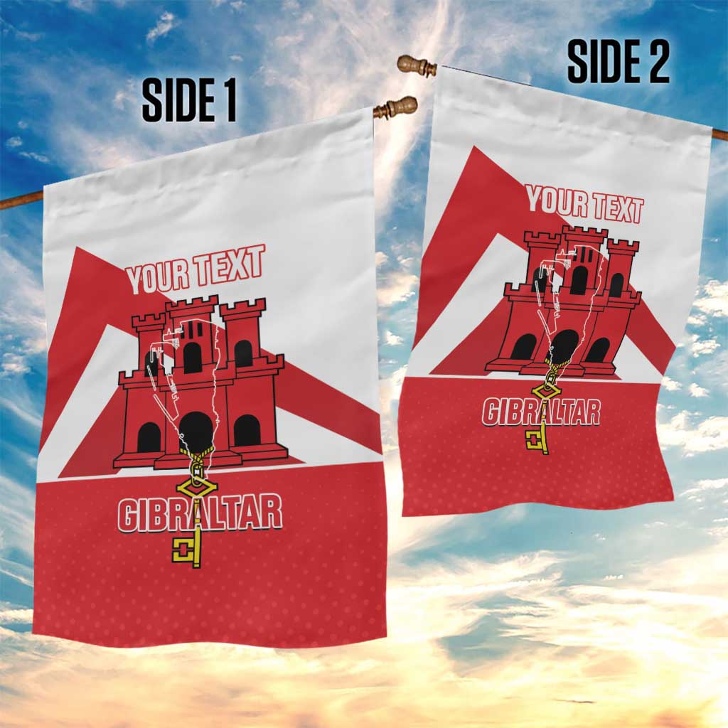 Custom Gibraltar Football Garden Flag Castle And Key Sporty Style
