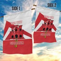 Custom Gibraltar Football Garden Flag Castle And Key Sporty Style