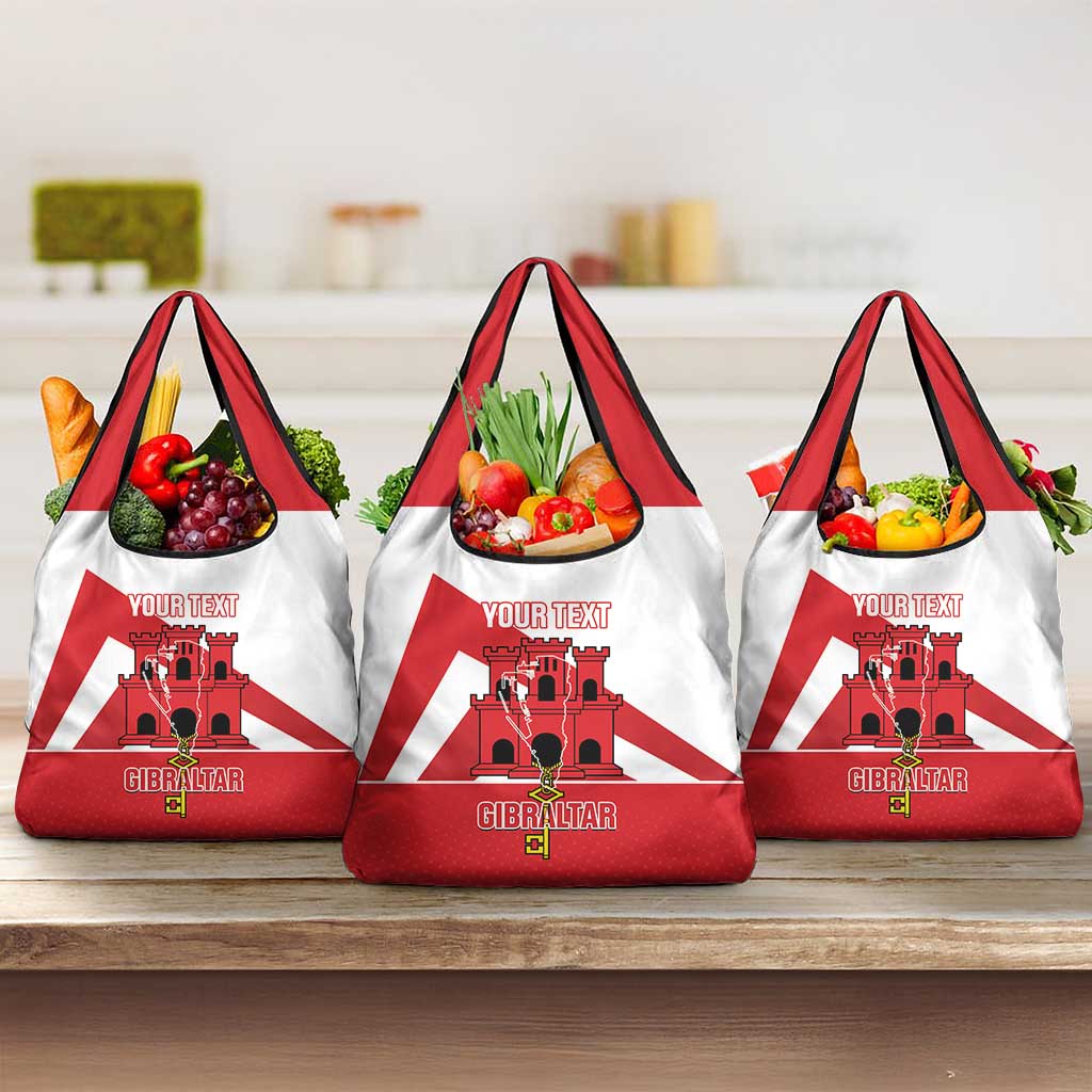 Custom Gibraltar Football Grocery Bag Castle And Key Sporty Style