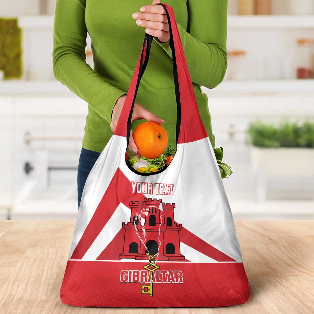 Custom Gibraltar Football Grocery Bag Castle And Key Sporty Style