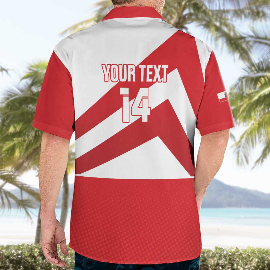 Custom Gibraltar Football Hawaiian Shirt Castle And Key Sporty Style