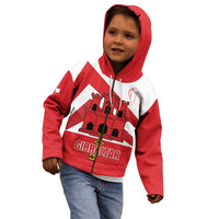 Custom Gibraltar Football Kid Hoodie Castle And Key Sporty Style