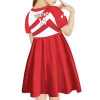 Custom Gibraltar Football Kid Short Sleeve Dress Castle And Key Sporty Style