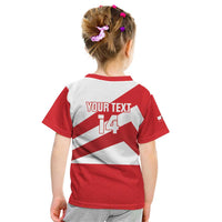 Custom Gibraltar Football Kid T Shirt Castle And Key Sporty Style