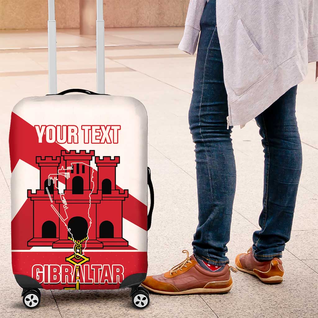Custom Gibraltar Football Luggage Cover Castle And Key Sporty Style