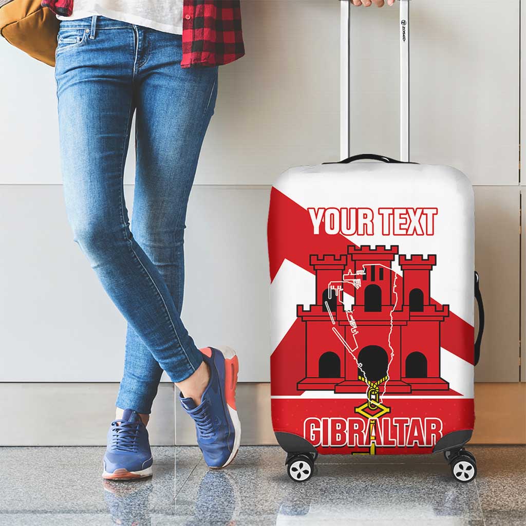 Custom Gibraltar Football Luggage Cover Castle And Key Sporty Style