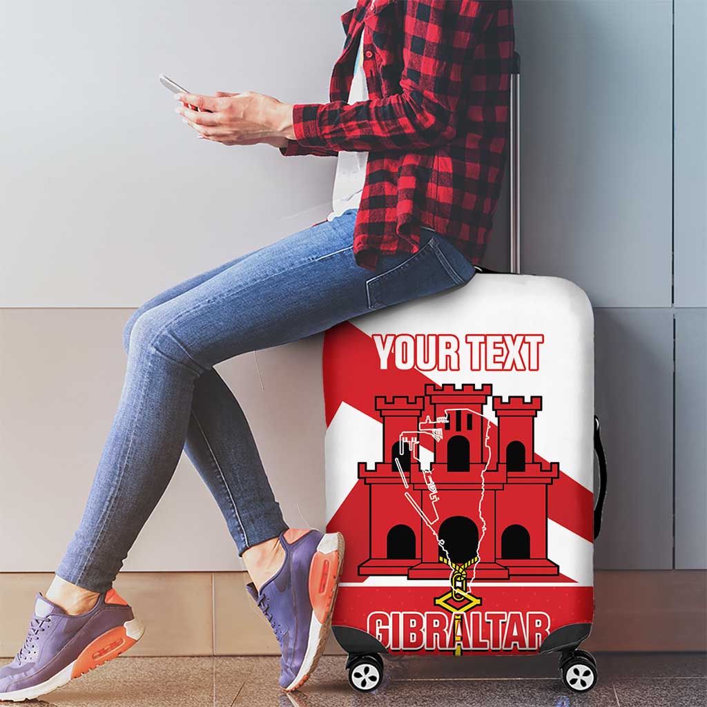 Custom Gibraltar Football Luggage Cover Castle And Key Sporty Style