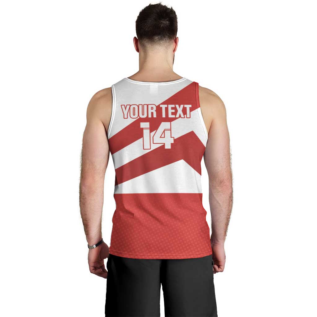 Custom Gibraltar Football Men Tank Top Castle And Key Sporty Style