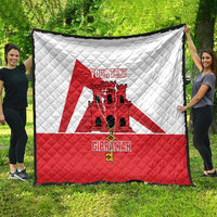 Custom Gibraltar Football Quilt Castle And Key Sporty Style