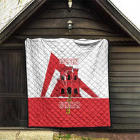 Custom Gibraltar Football Quilt Castle And Key Sporty Style