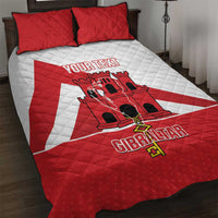 Custom Gibraltar Football Quilt Bed Set Castle And Key Sporty Style