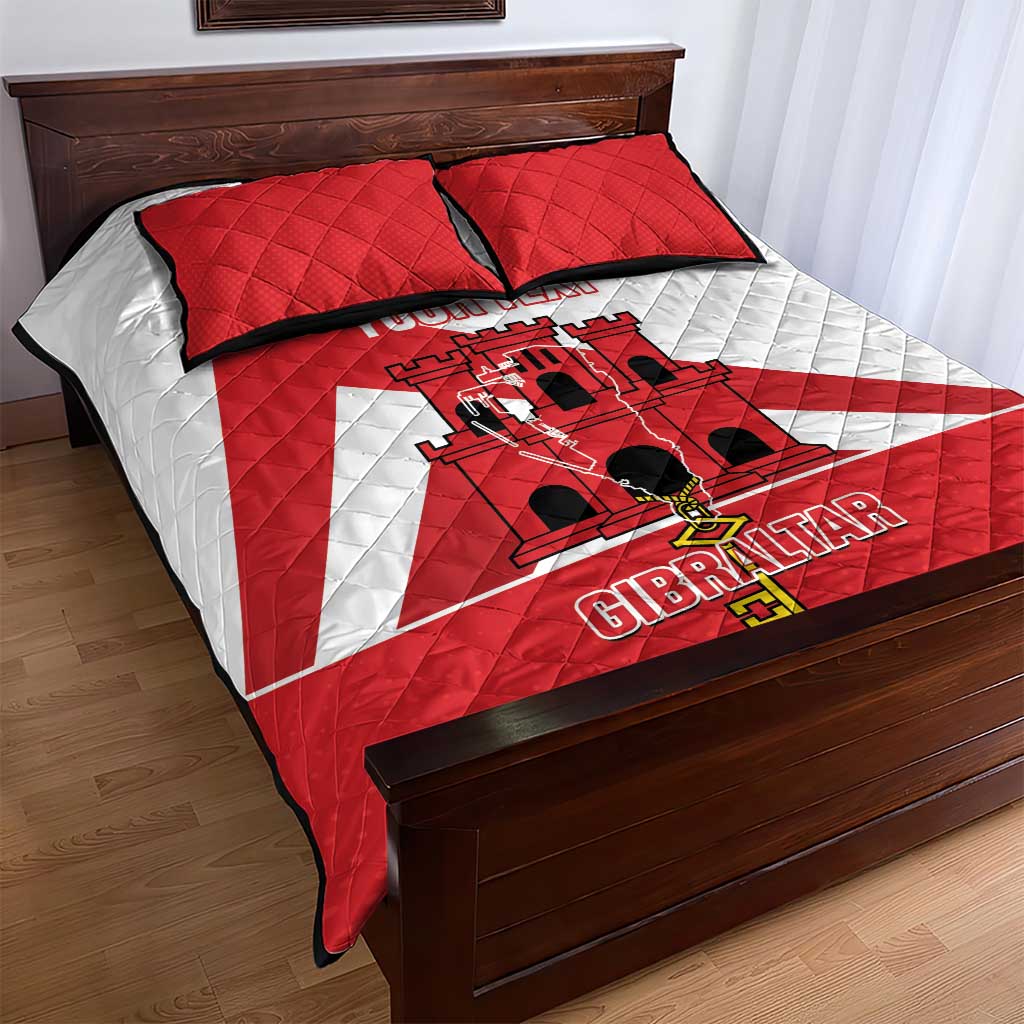 Custom Gibraltar Football Quilt Bed Set Castle And Key Sporty Style