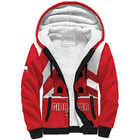 Custom Gibraltar Football Sherpa Hoodie Castle And Key Sporty Style