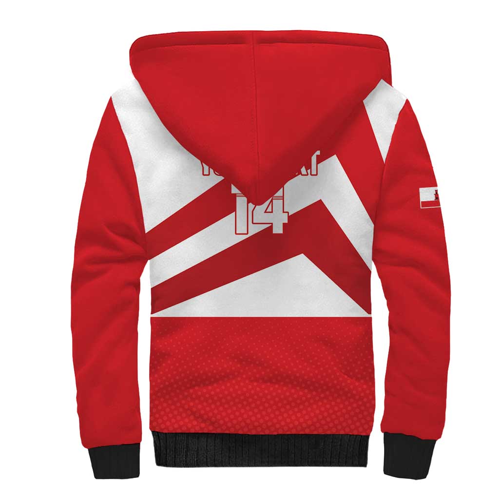 Custom Gibraltar Football Sherpa Hoodie Castle And Key Sporty Style