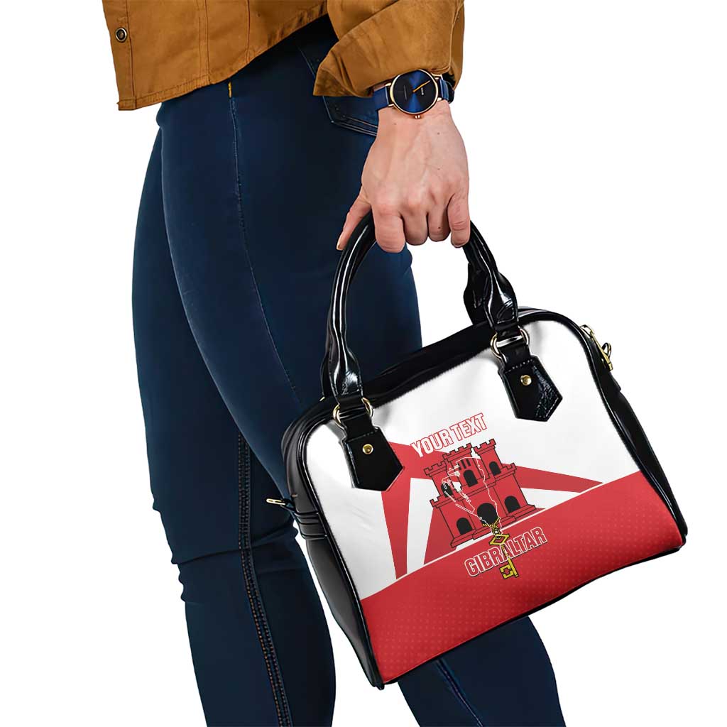 Custom Gibraltar Football Shoulder Handbag Castle And Key Sporty Style