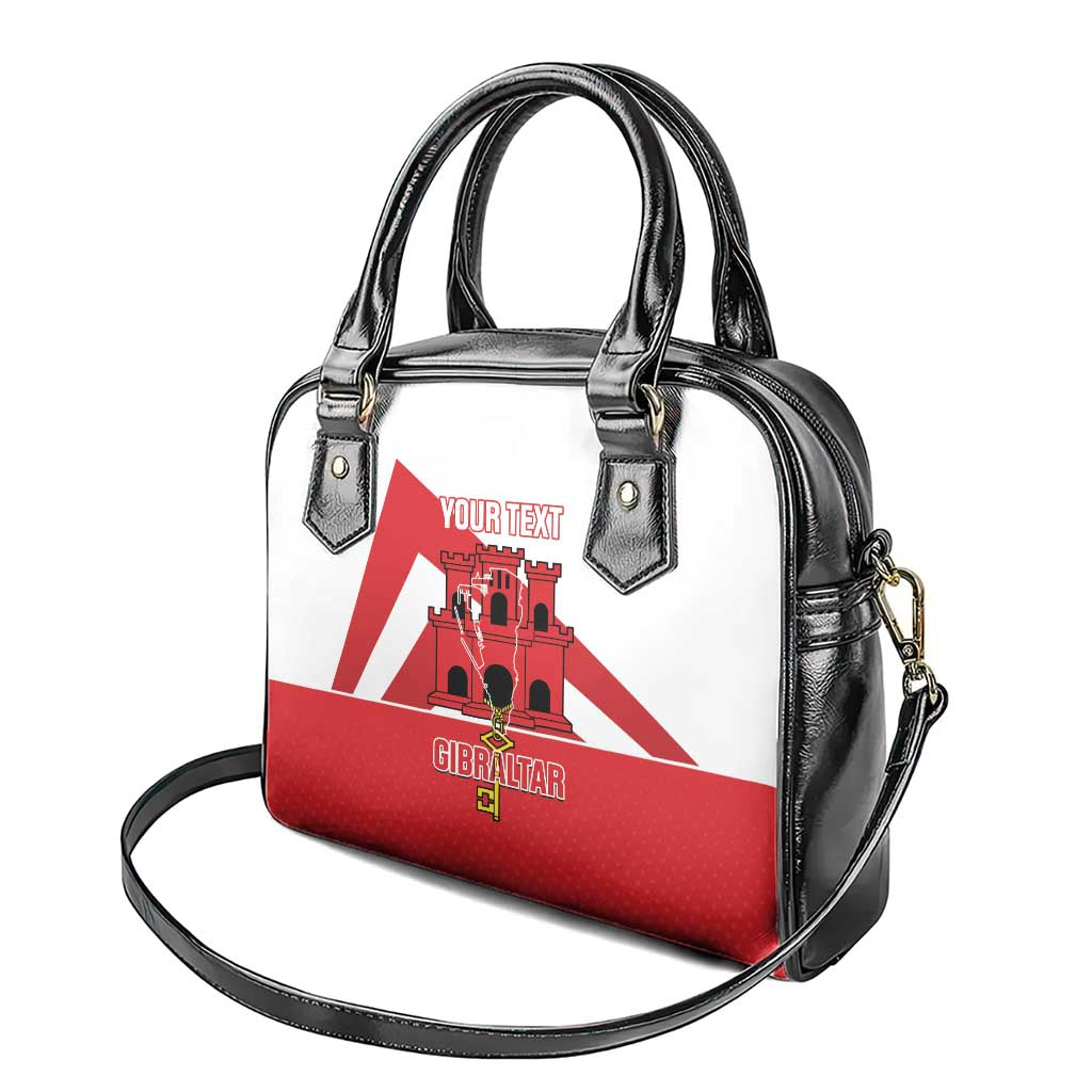 Custom Gibraltar Football Shoulder Handbag Castle And Key Sporty Style