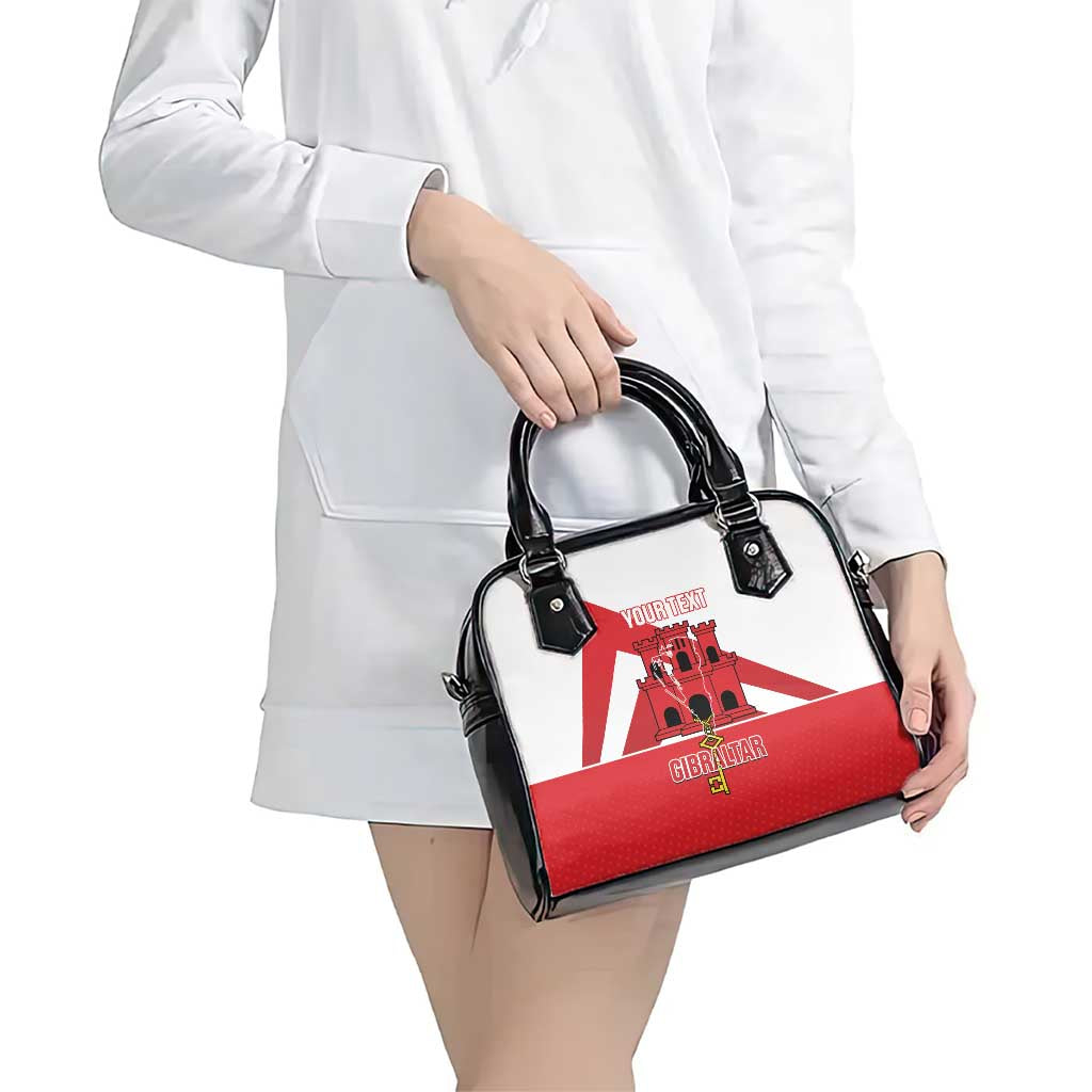 Custom Gibraltar Football Shoulder Handbag Castle And Key Sporty Style
