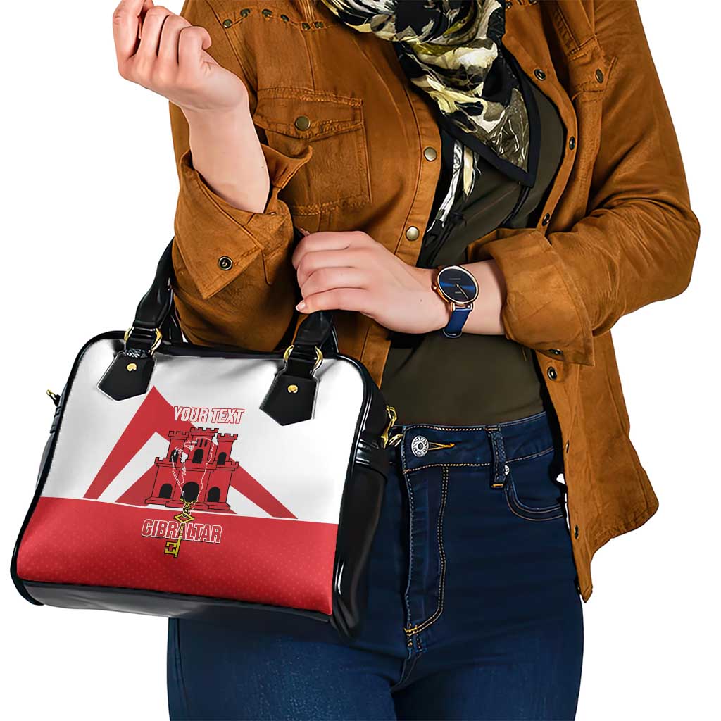 Custom Gibraltar Football Shoulder Handbag Castle And Key Sporty Style