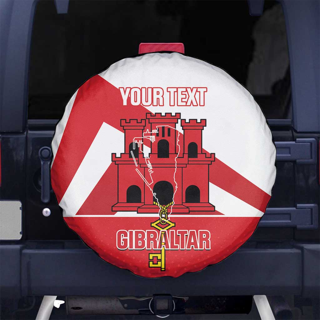 Custom Gibraltar Football Spare Tire Cover Castle And Key Sporty Style