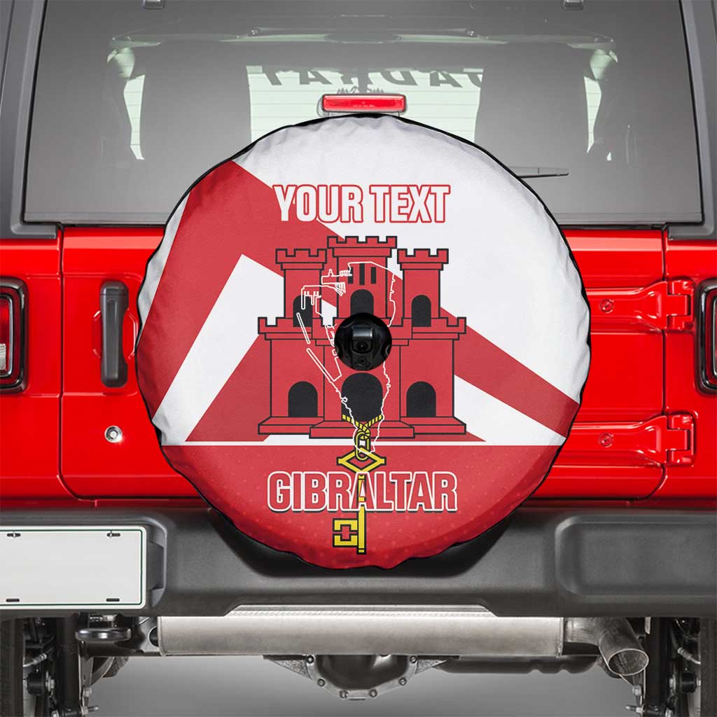 Custom Gibraltar Football Spare Tire Cover Castle And Key Sporty Style
