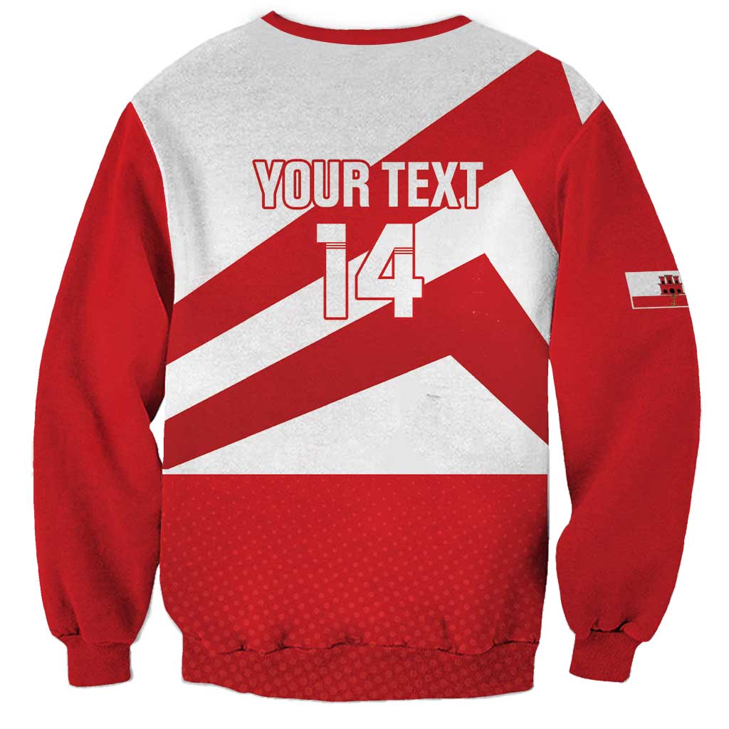 Custom Gibraltar Football Sweatshirt Castle And Key Sporty Style