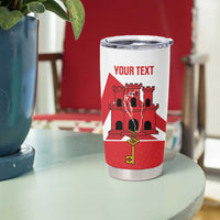 Custom Gibraltar Football Tumbler Cup Castle And Key Sporty Style