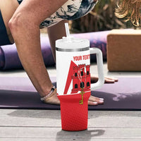 Custom Gibraltar Football Tumbler With Handle Castle And Key Sporty Style