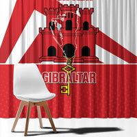 Custom Gibraltar Football Window Curtain Castle And Key Sporty Style