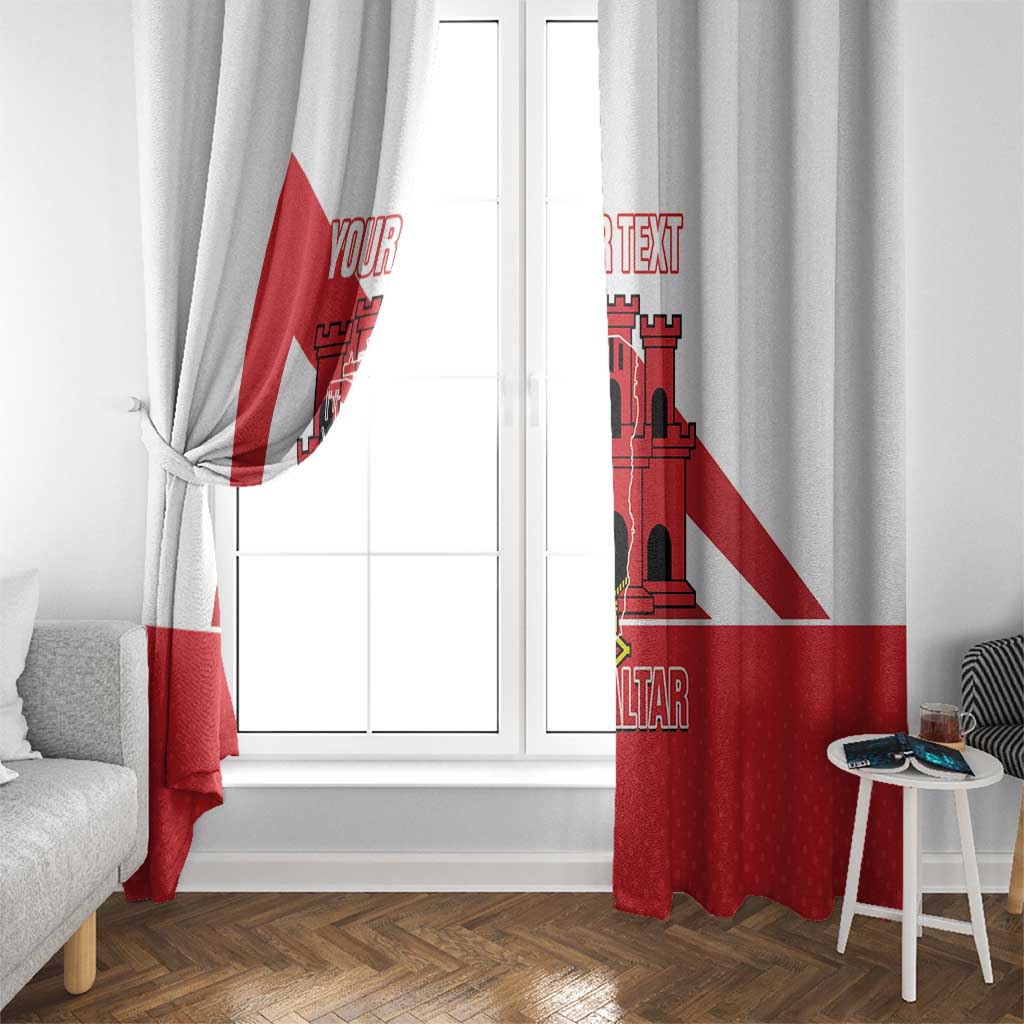 Custom Gibraltar Football Window Curtain Castle And Key Sporty Style