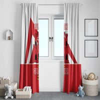 Custom Gibraltar Football Window Curtain Castle And Key Sporty Style