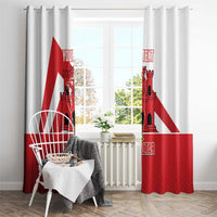 Custom Gibraltar Football Window Curtain Castle And Key Sporty Style