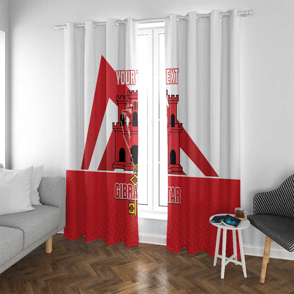 Custom Gibraltar Football Window Curtain Castle And Key Sporty Style