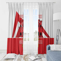 Custom Gibraltar Football Window Curtain Castle And Key Sporty Style